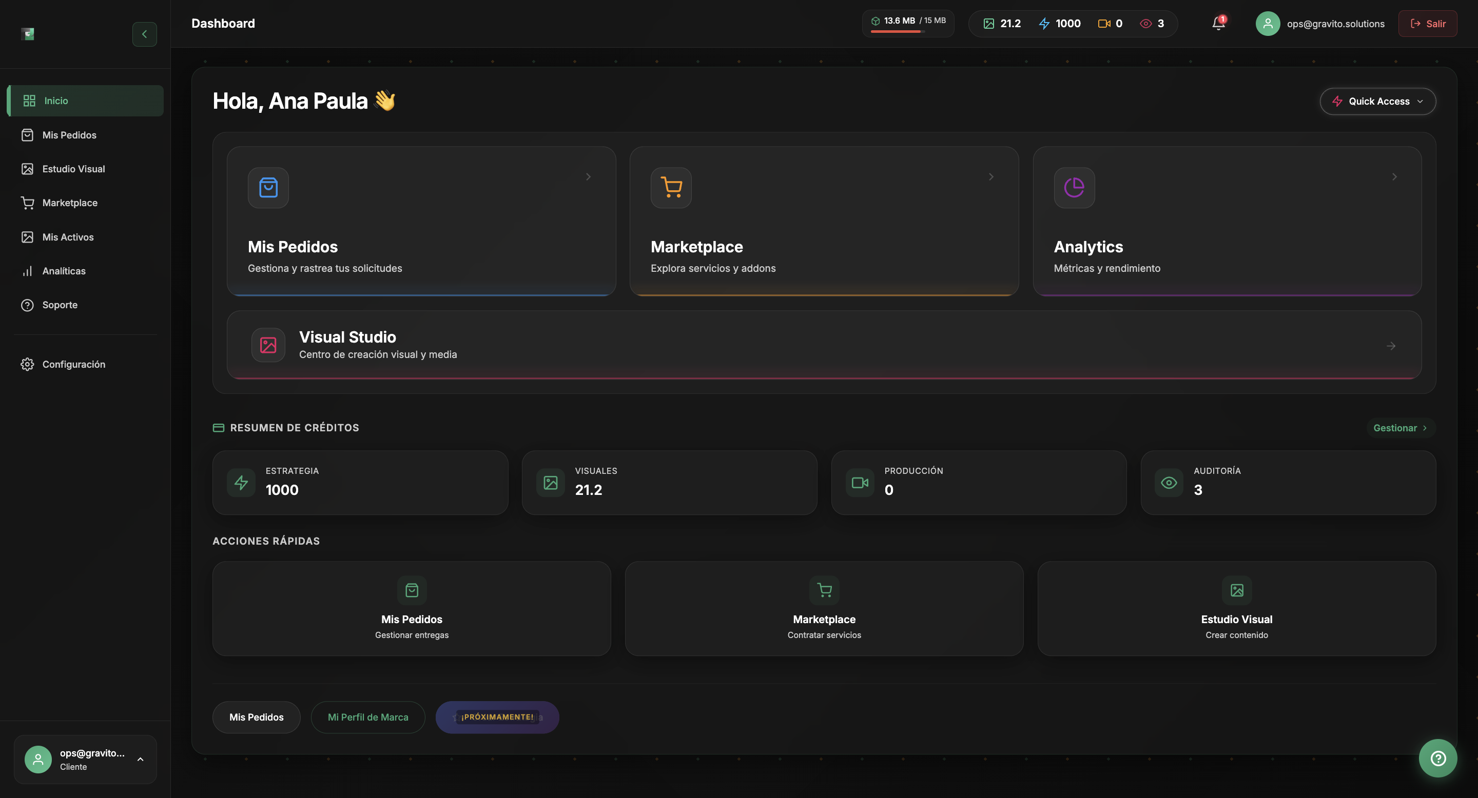 G-Media Dashboard Screenshot